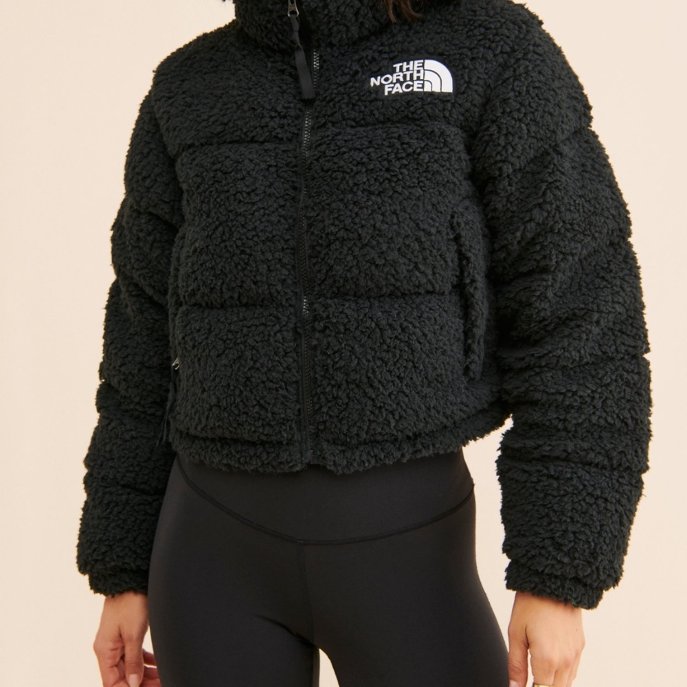 The North Face Jacket black high pile nuptse puffer